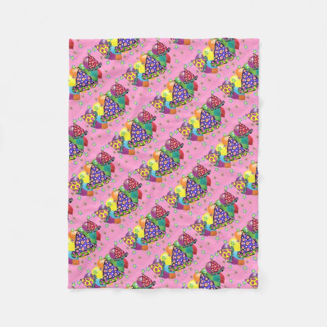 Birthay Party Hats Fleecefilt (Framsidan)