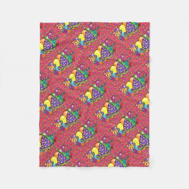 Birthay Party Hats Fleecefilt (Framsidan)