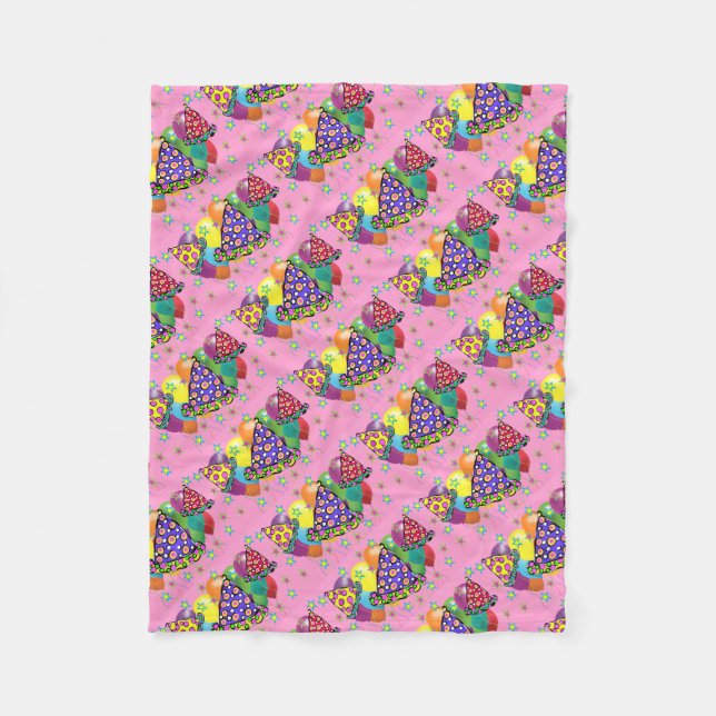 Birthay Party Hats Fleecefilt (Framsidan)