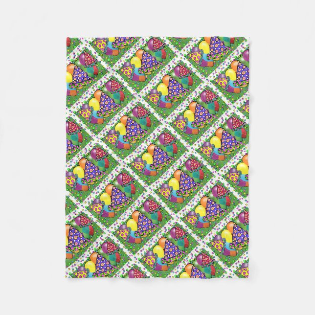 Birthay Party Hats Fleecefilt (Framsidan)