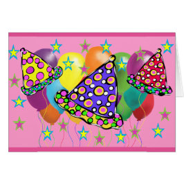 Birthay Party Hats Hälsningskort