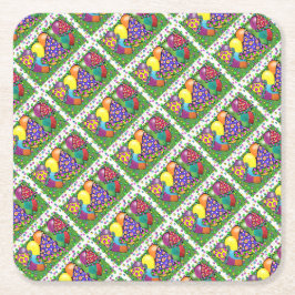 Birthay Party Hats Underlägg Papper Kvadrat