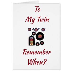 BIRTHDAG HUMOR FÖR MIN ***TWIN*** BIRTHDADAGKORT HÄLSNINGSKORT