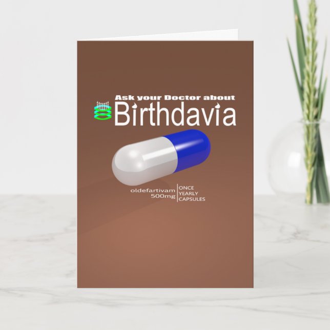 "Birthdavia" födelsedagkort Kort (Framsida)
