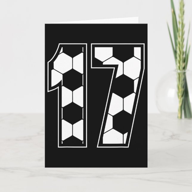 Birthday 17 Years Soccer  Kort (Framsida)