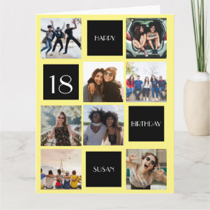 BIRTHDAY 8-foton anpassar mappat gratulationskort Kort