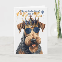 Birthday Airedale Terrier Kung för en dag