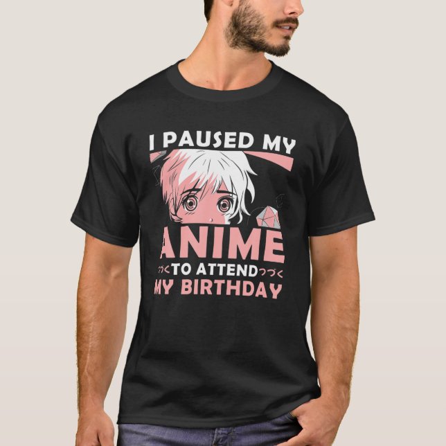 Birthday Anime Merch Kawaii Otaku Anime Birthday T Shirt (Framsida)