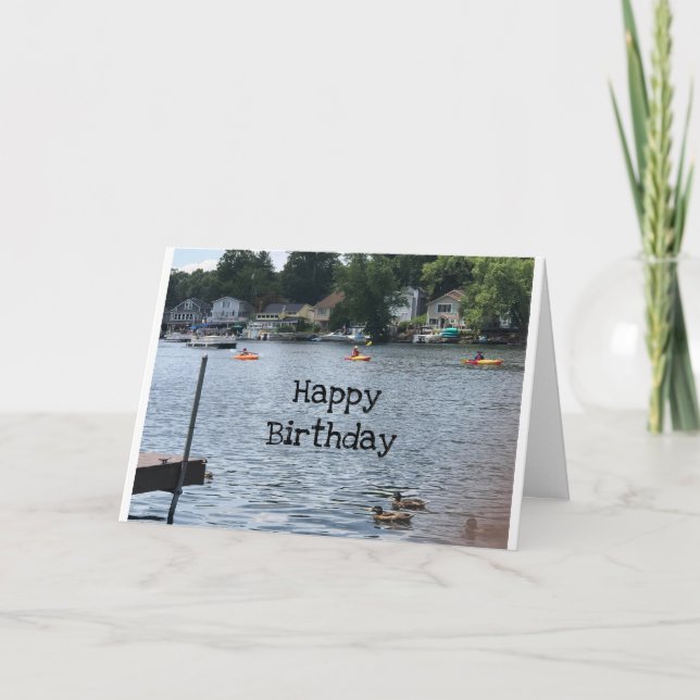BIRTHDAY ÄR LIKA UNDERBAR SOM EN DAG I SJÖ KORT (Framsida)