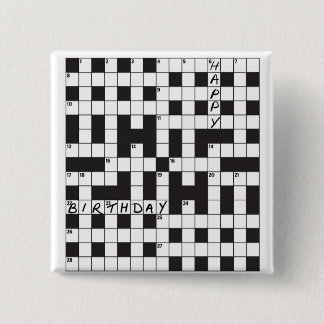 Birthday badge - For crossword lovers Knapp
