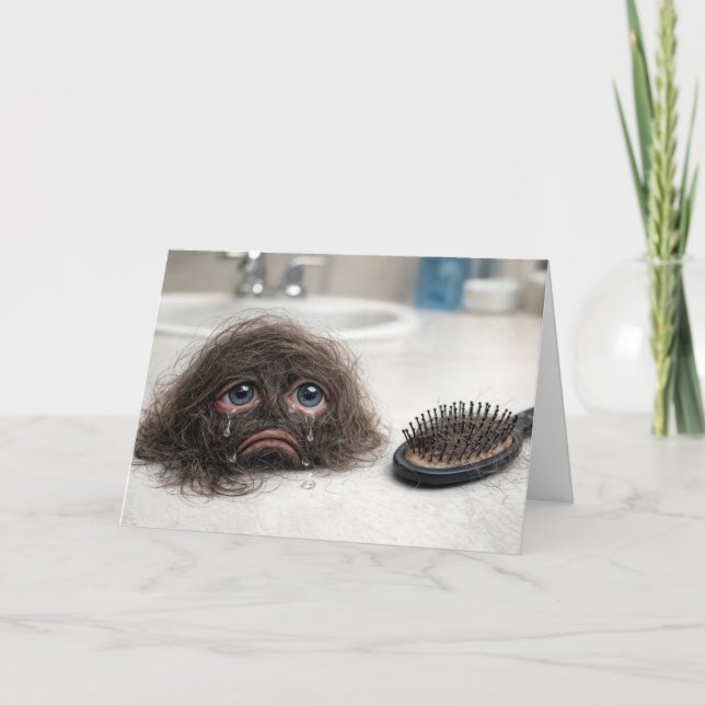 Birthday Baldness Humor Kort (Framsida)