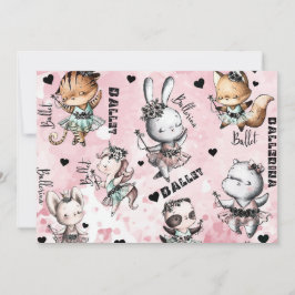 Birthday Ballerina Inbjudningar