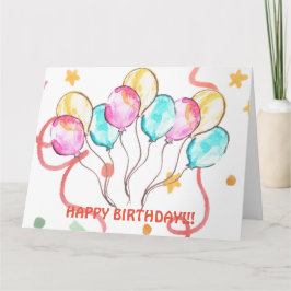 BIRTHDAY BALLOONS CARD KORT