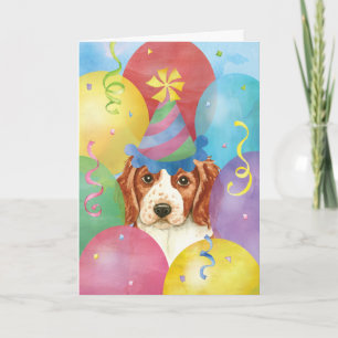 Birthday Balloons Welsh Springer Spain Kort