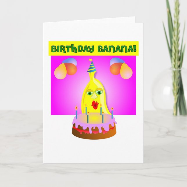Birthday Banana Kort (Framsida)