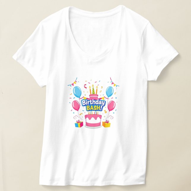 "Birthday Bash Vibes" T Shirt (Laydown)