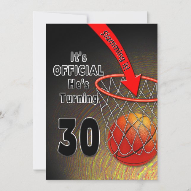 BIRTHDAY - BASKETBALL - 30:e INBJUDAN (Framsida)