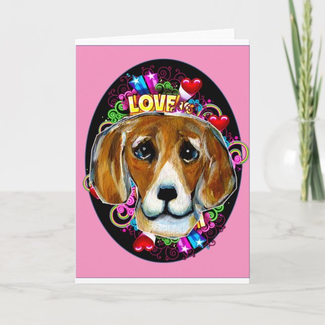 BIRTHDAY BEAGLE KORT (Framsida)