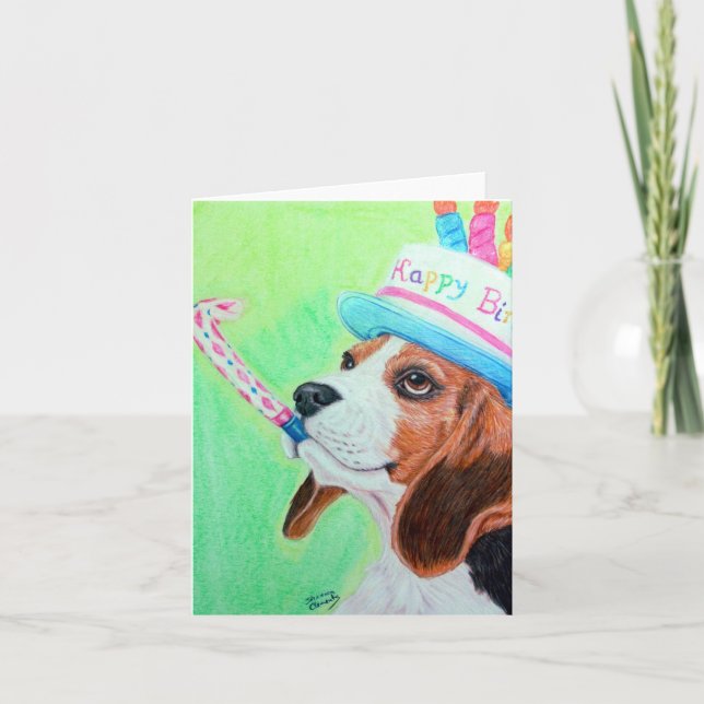 Birthday Beagle Kort (Framsida)