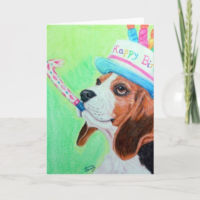 Birthday Beagle Kort (Framsida)