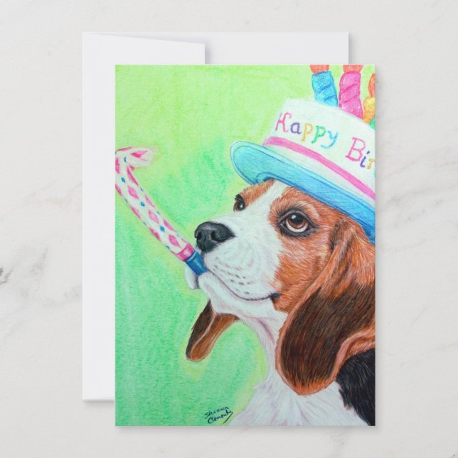 Birthday Beagle Kort (Framsida)