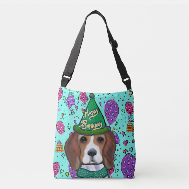BIRTHDAY BEAGLES AXELVÄSKA (Framsida)