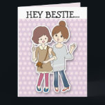 BIRTHDAY BEST FRIEND (BFF) GIANT OVERSIZED Cards Kort<br><div class="desc">BESTIE BIRTHDAY GREETING CARD</div>
