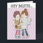 BIRTHDAY BEST FRIEND (BFF) GIANT OVERSIZED Cards Kort<br><div class="desc">BESTIE BIRTHDAY GREETING CARD</div>