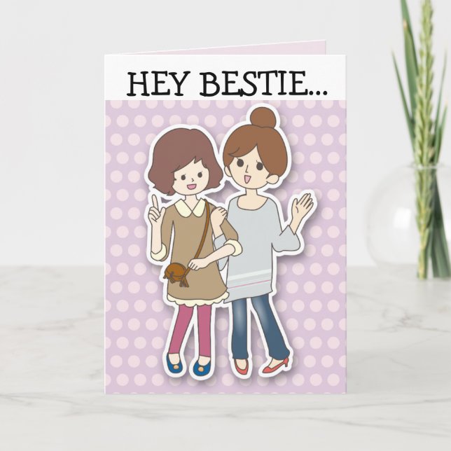 BIRTHDAY BEST FRIEND (BFF) KORT (Framsida)