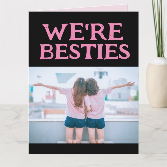 BIRTHDAY BESTIES LIKSOM LUCY & ETHEL GREETING CARD KORT (Framsida)