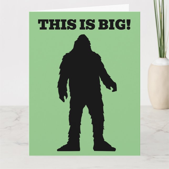 BIRTHDAY BIGFOOT FUNNY BIG Greeting Card Kort (Framsida)