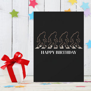 Birthday Bigfoot Silhouette Crossing Street Funny Inbjudningar