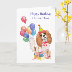 Birthday Blenheim Cavalier Kung Charles Spain Kort