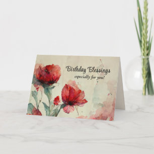 Birthday Blessings Bible Verse Prayer Christian Kort