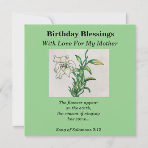 Birthday Blessings Mor Lily Flower Bible Verse