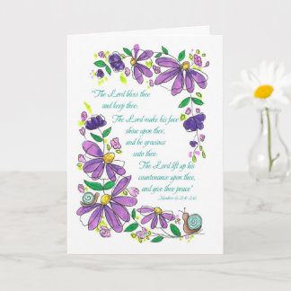 Birthday Blessings Scripture Numbers 6:24-26 Kort