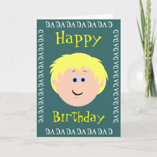 Birthday Blonde Hair Pappa från Son Kort