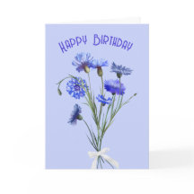 Birthday Blue Cornblomma Bouquet