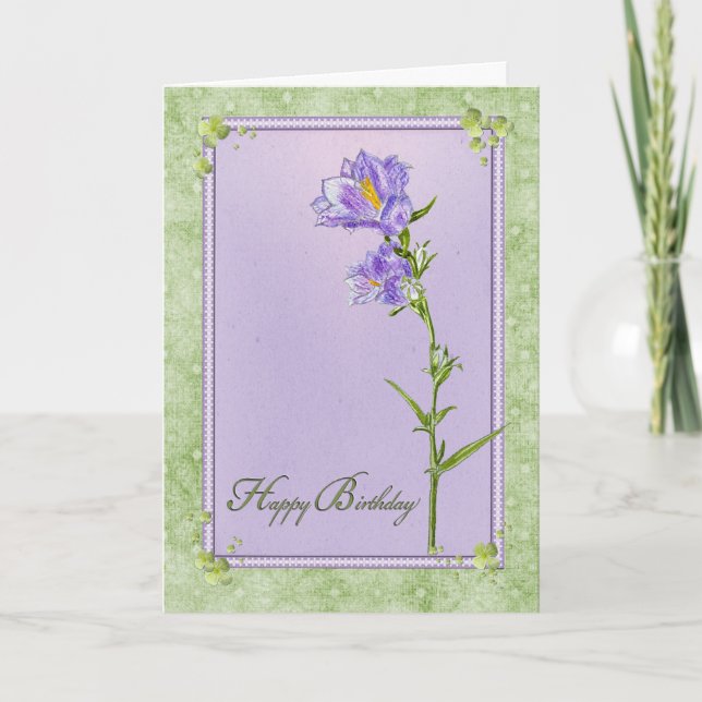 Birthday Bluebells i Ram Kort (Framsida)