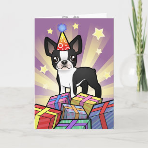 Birthday Boston Terrier Kort