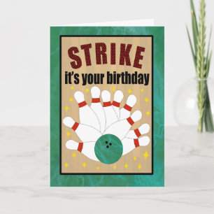 Birthday Bowling Strejka Kort