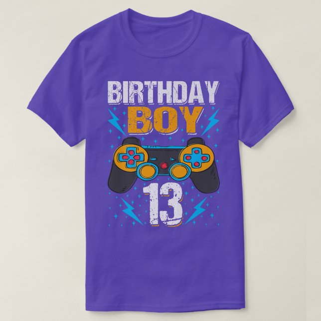 Birthday Boy 13 Video Game Controller Gamer 13th B T Shirt (Design framsida)