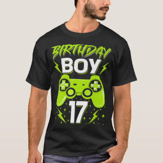 Birthday Boy 17 Video Game Controller Gamer 17th B T Shirt