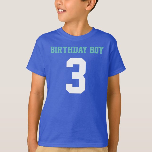 Birthday Boy 3 Tee Shirt (Framsida)