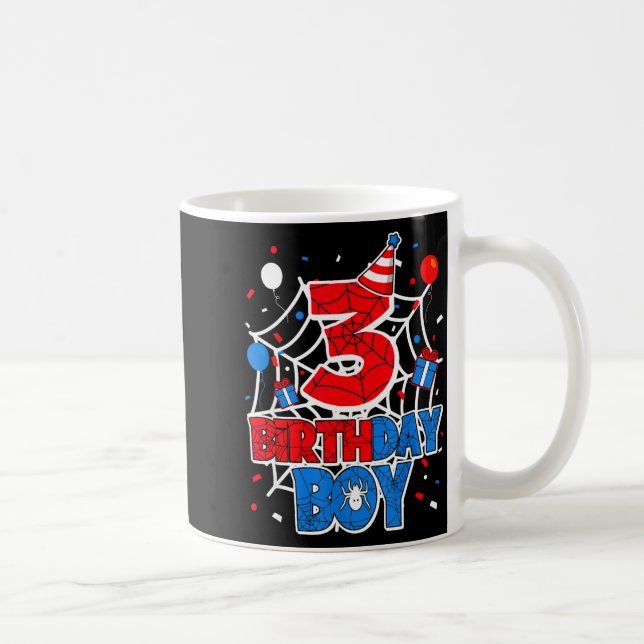Birthday Boy 3 Year Old Sders 3rd Birthday Kids  Kaffemugg (Höger)