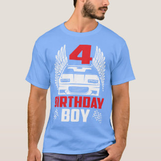 Birthday Boy 4wo Race Car 4th Birthday Racing frie T Shirt