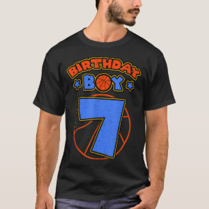 Birthday Boy 7 Basketball Theme Bday Party 7:e Cel T Shirt