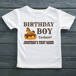 Birthday Boy Baby Horse på Donut T-Shirt