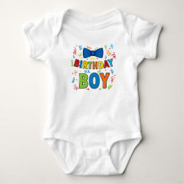 Birthday Boy Baby party shirt Bow Tie and konetti Tee Shirt