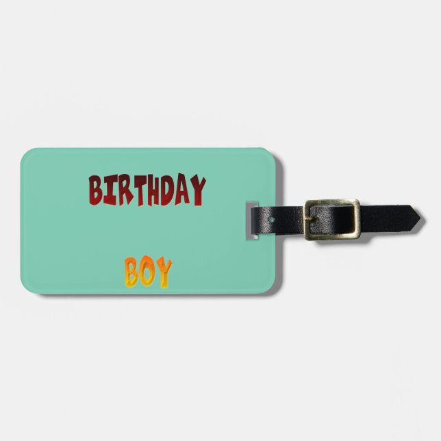 Birthday Boy Bagagebricka (Horisontell Framsida)